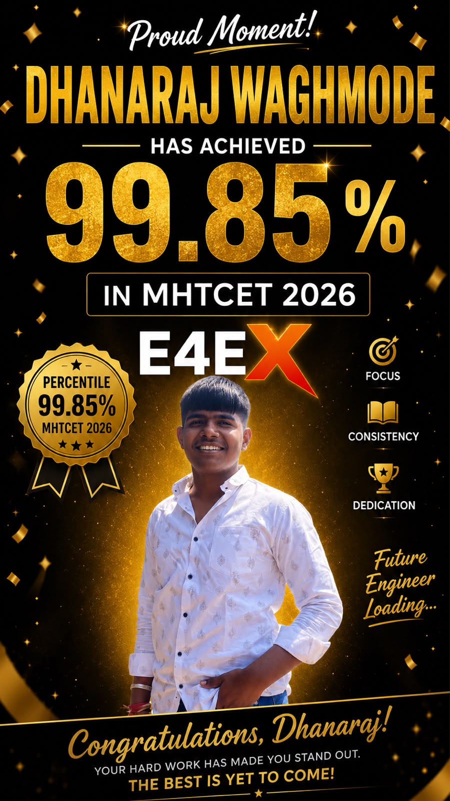 MHT-CET 2026 achiever result 5